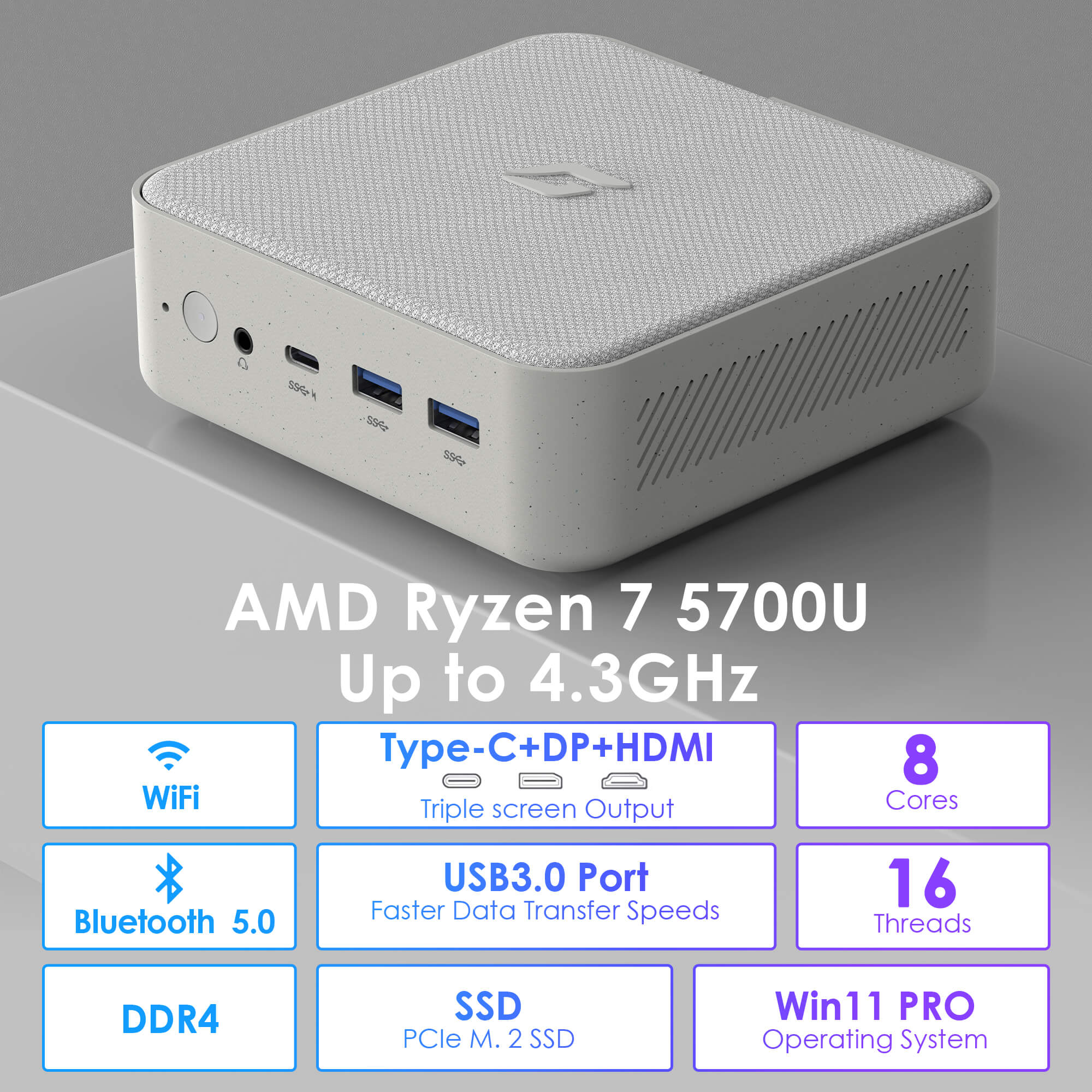 Linux Small Computer AMD RYZEN 7 5700U Linux Small Computer AMD RYZEN 7 5700U